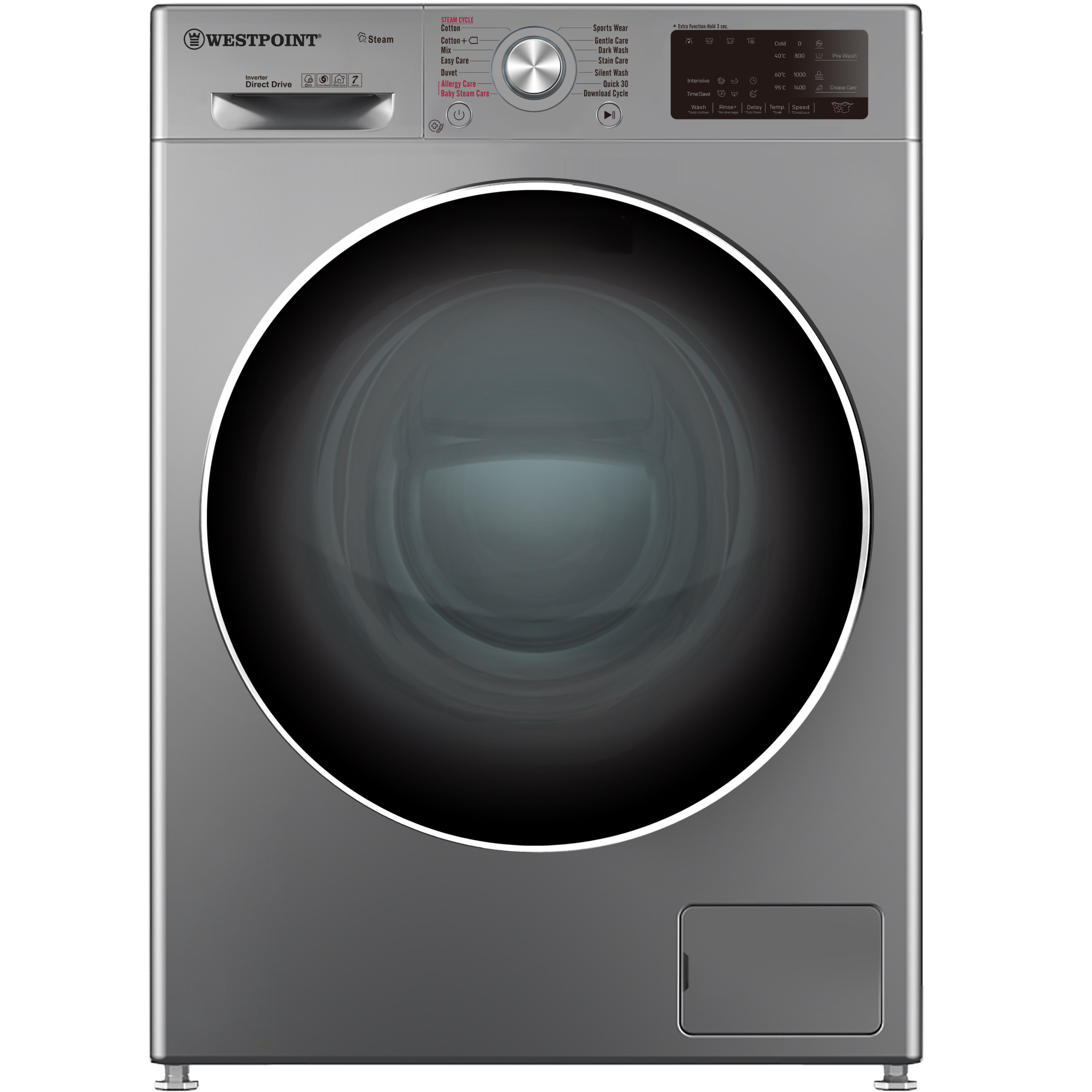 ماشین لباسشویی وست پوینت مدل xqg90 1401  ظرفیت 10.5 کیلوگرم
